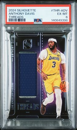 2024 Panini Silhouette Anthony Davis Threads PSA 6
