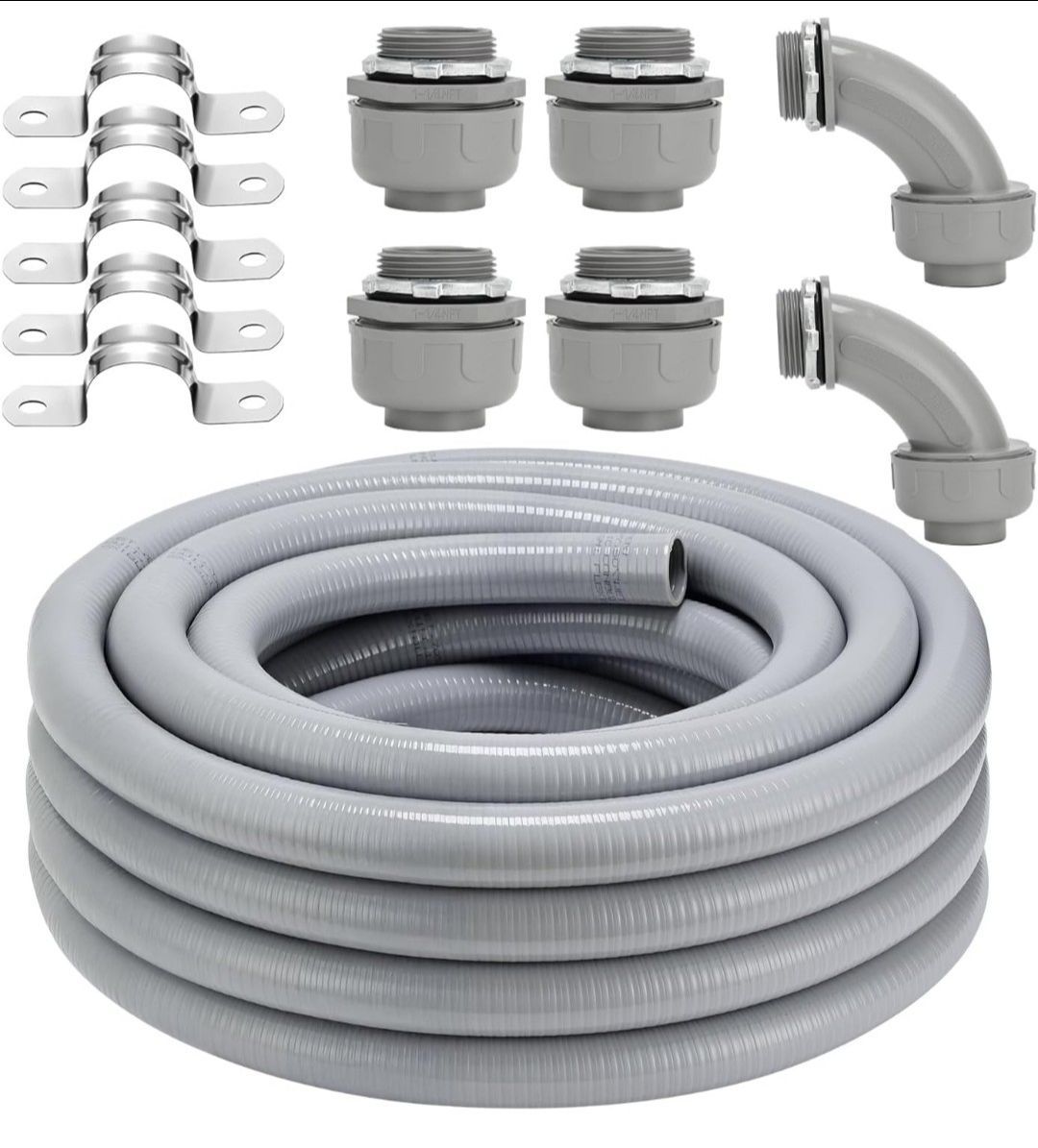 Liquid-Tight Conduit Connector Kit (1-1/4 in x 25 ft)
