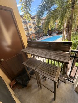 Balcony Bar (with Stools)