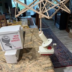New Wool Yarn Winder and Wooden Umbrella Swift
