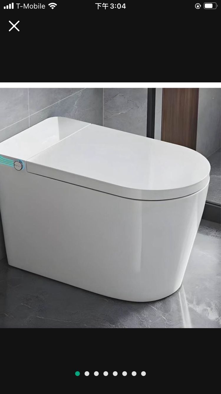 Smart Toilet with Bidet Built In, Foot Sensor Operation, Elongated Tankless Toilet with Automatic Fl