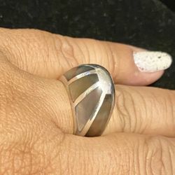 Abalone Shell Silver Ring Size 7 Anillo Sortija Plata 925
