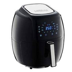 GoWISE USA 1700-Watt 5.8-QT 8-in-1 Digital Air Fryer with Recipe Book, Black