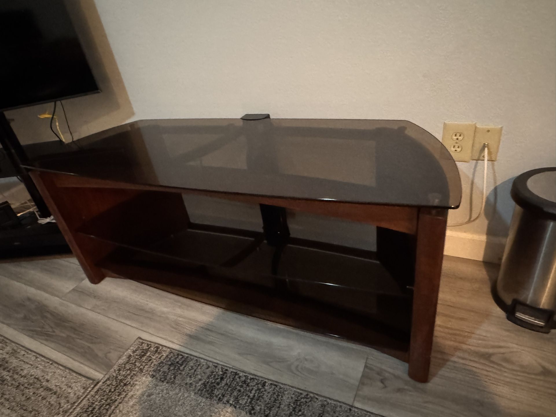 Tv Stand With Glass Shelves