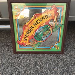 VINTAGE SIERRA NEVADA MIRROR SIGN BEER MAN CAVE RARE LARGE