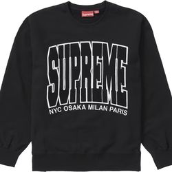Supreme Cities Arc Crewneck Black Large