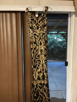 gold and black dress fashion nova Nova Dress in Classic Indigo Blue