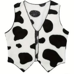 New Cow Print Faux Fur Vest 4Y  Or XS Women  Disney Toy Story 
