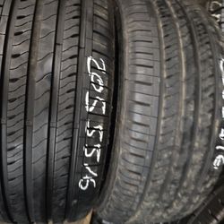 2 Tires 205.55.16 Starfire 90 % Tread Dot 2524