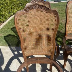 5 Cane back Chairs 