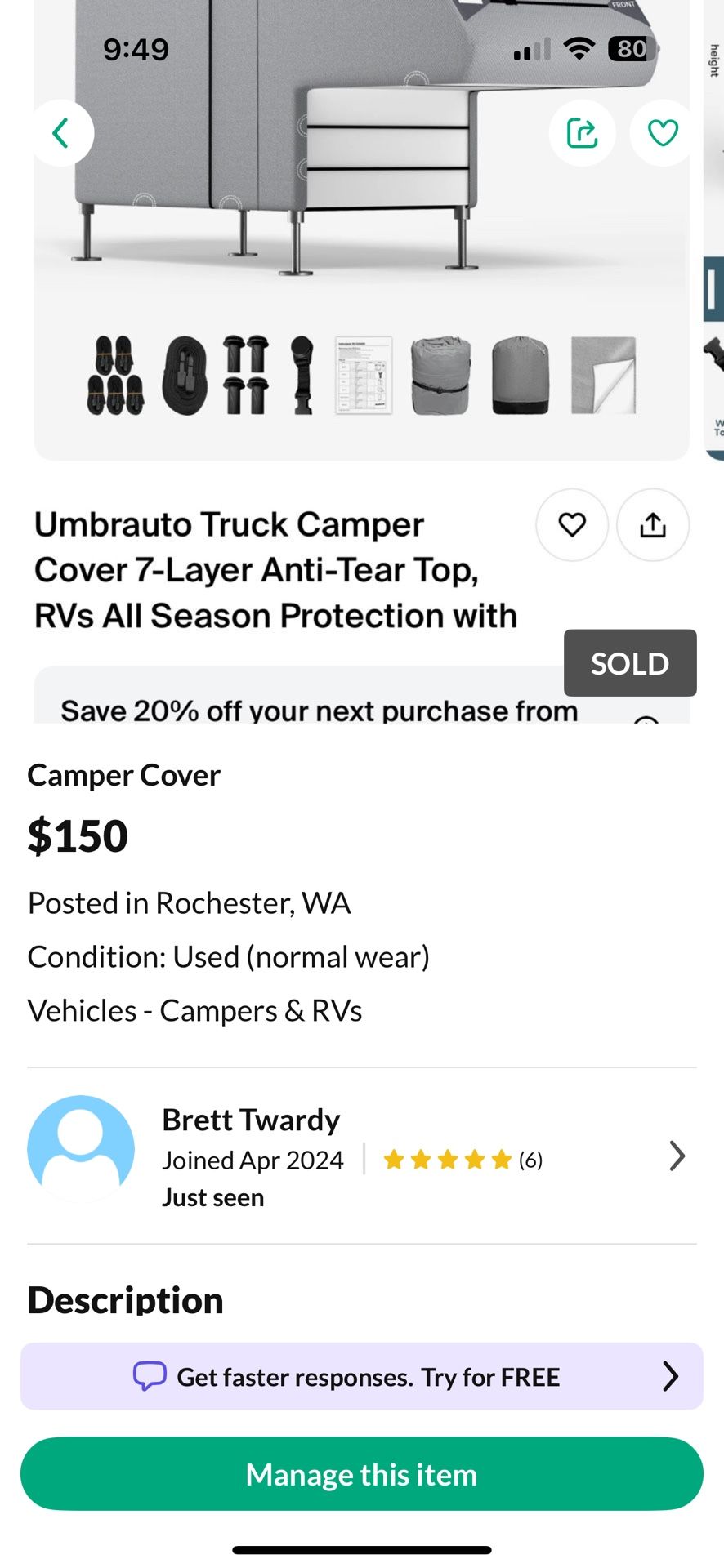 Camper Cover