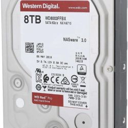 WD Red Pro 8TB NAS Hard Drive — Brand New, Sealed