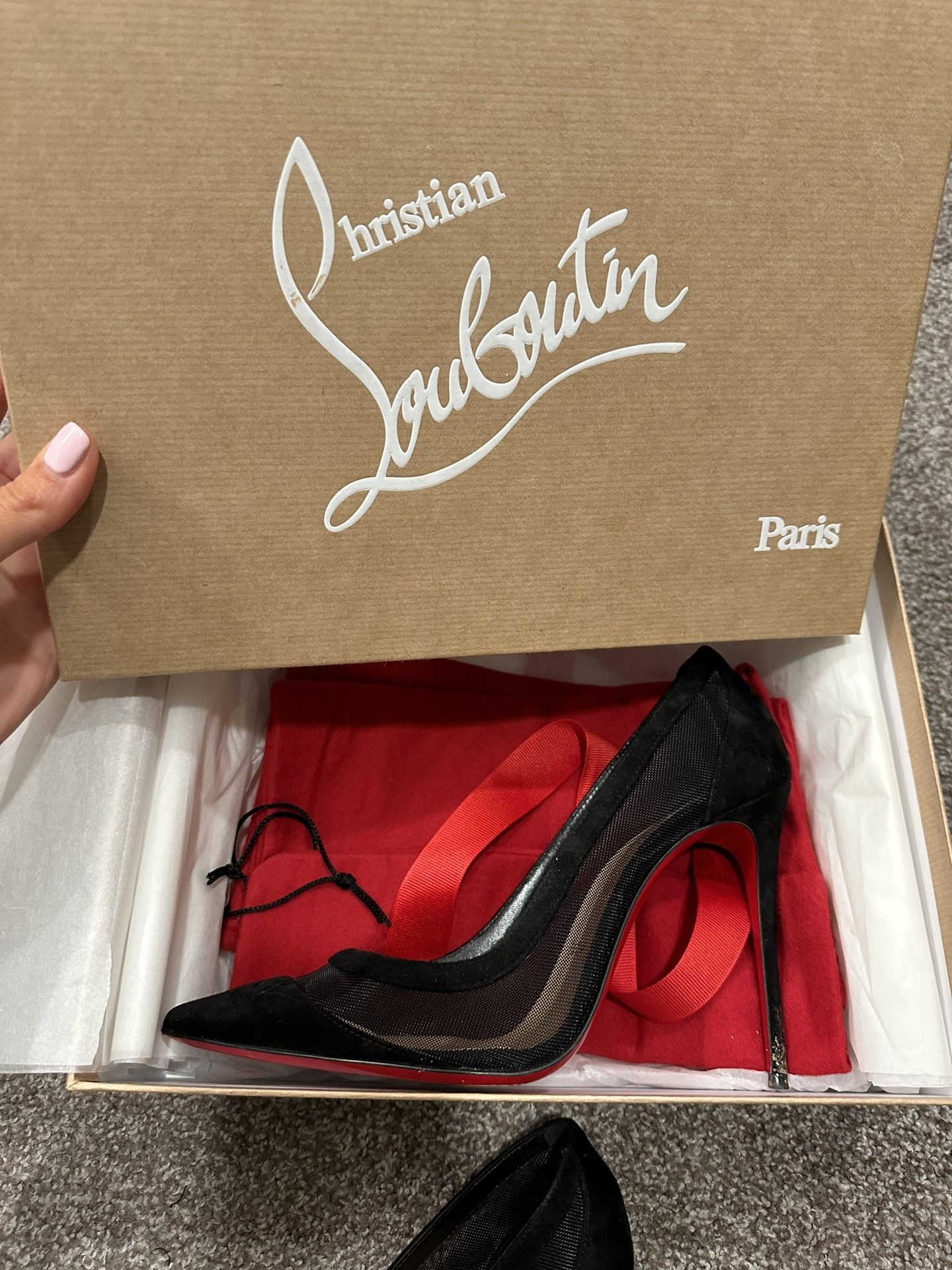 Christian Louboutin Black Heels -38