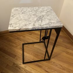 Marble End Tables With Outlets