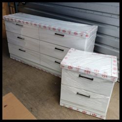 NEW DOUBLE DRESSER WITH A NIGHT STAND 😊 ASSEMBLED