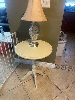 Table and lamp