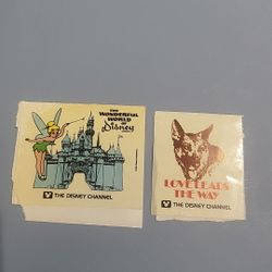 Vintage The Disney Channel Stickers  Lot Of 2 1985
