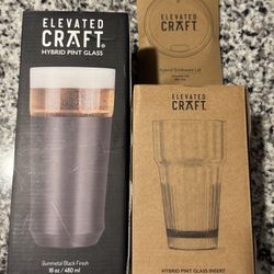 Elevated Craft Insulated Pint Glass + Extra Insert & Top
