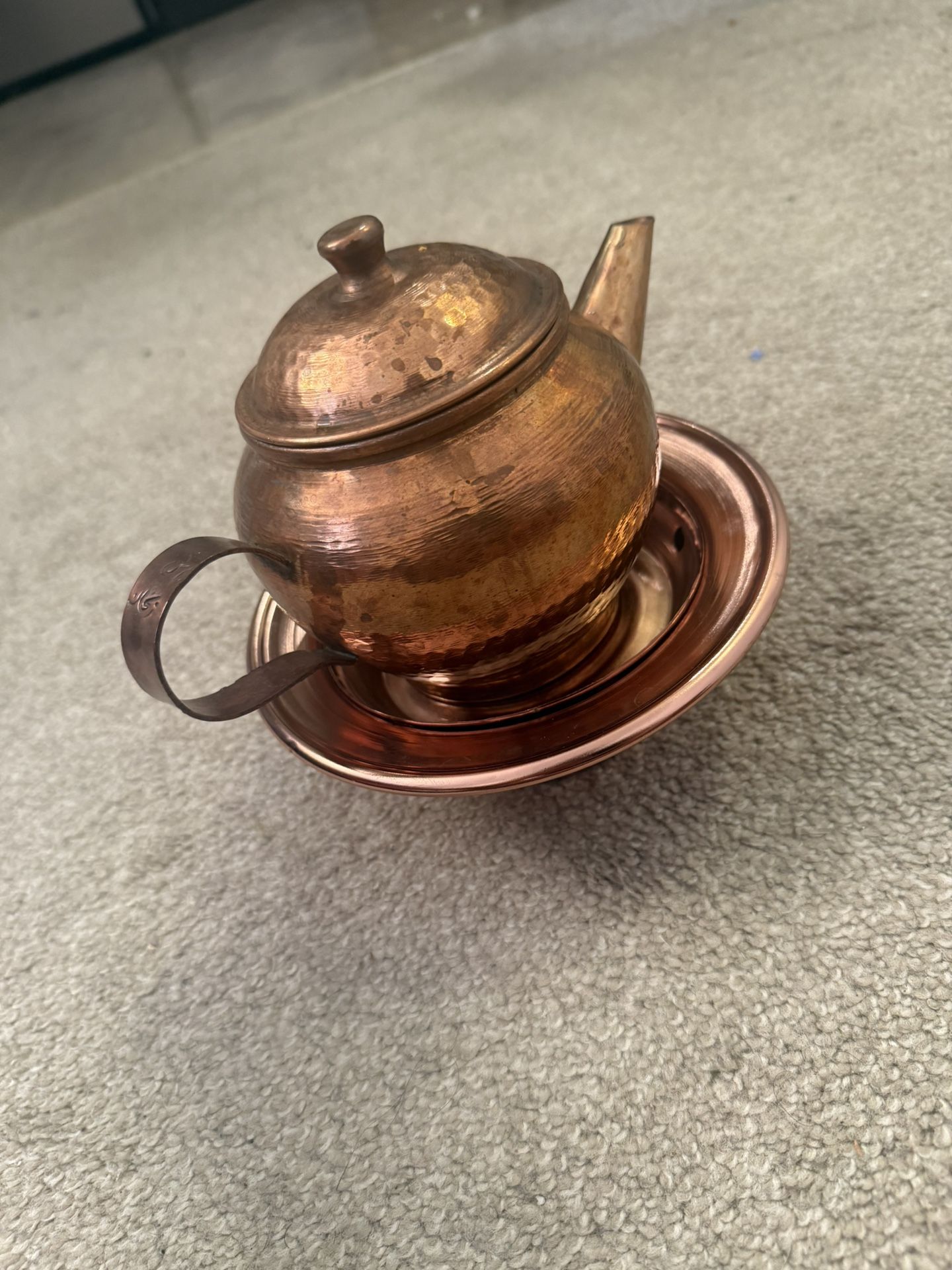 Handmade Hammered Copper Tea Kettle for Stove Top - Extra Thick Stovetop Teapot with Non-Toxic Coating-Free Design, Traditional Craftsmanship & Rust