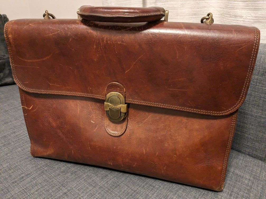 Mario Orlandi Leather Briefcase