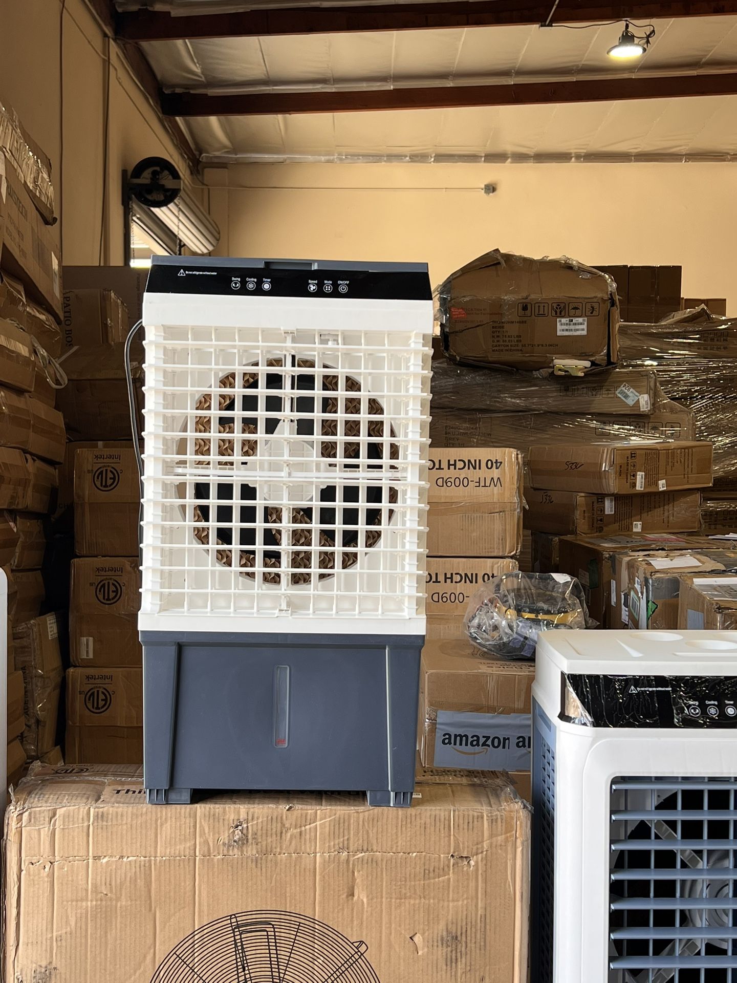 Swamp Cooler, 1800 CFM Evaporative Air Cooler with 5.5 Gal Water Tank, 110° Swing, 3 Speeds, 4 Ice Box, Remote, 12H Timer, Portable Air Cooling Fan fo