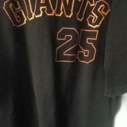 Barry Bond Baseball Tee Shirt XL, GIANTS