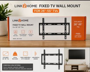Link2Home Fixed TV Wall Mount 26–55 Inch