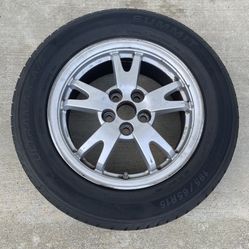 1 — 195/65r15 5x3.94 5x100 Stock Prius Corolla Impreza Wheel Rim Tire!!!!!
