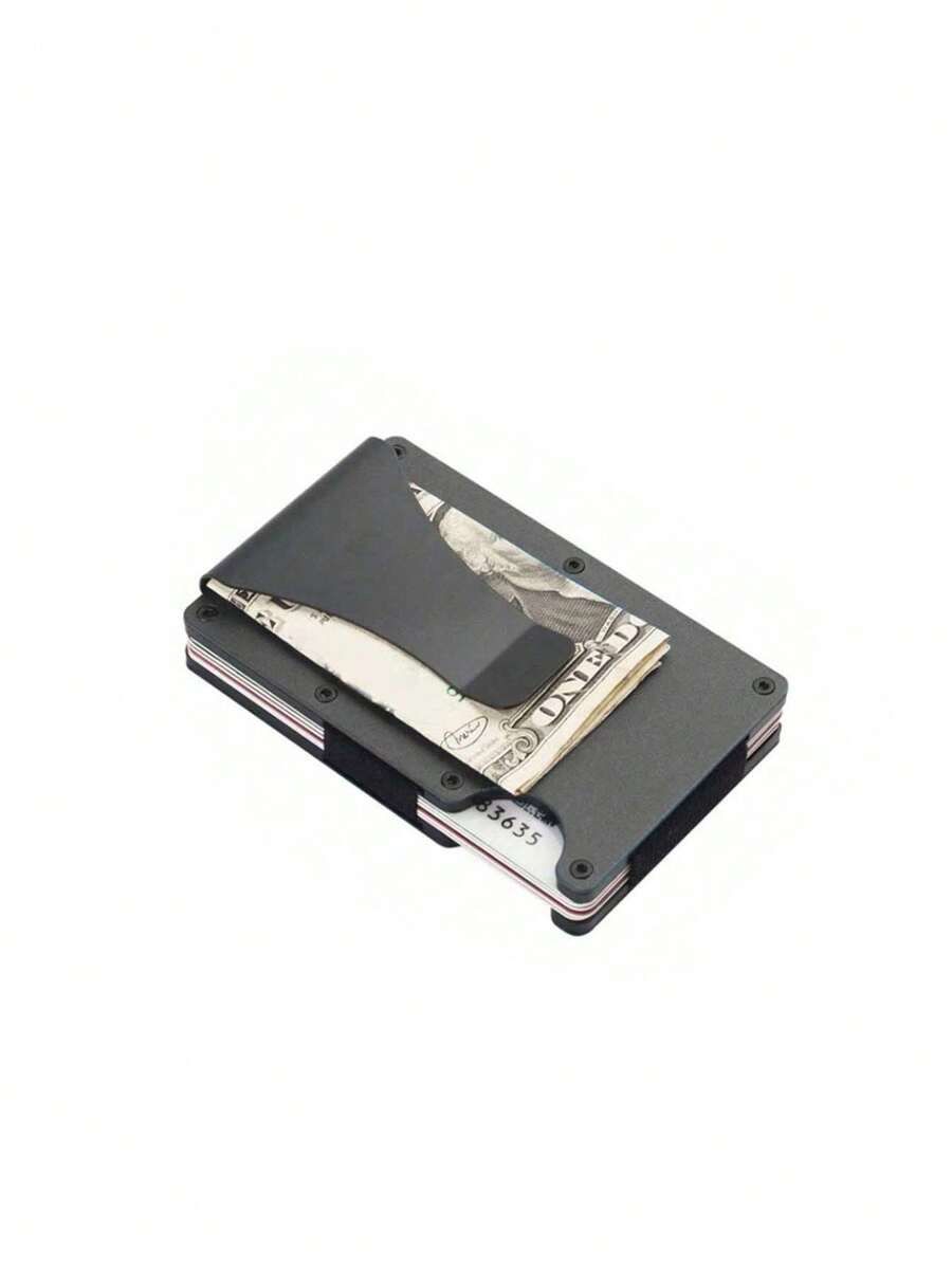 Carbon Fiber Metal Wallet – Anti-Theft RFID Blocking Slim Card Holder with Money Clip