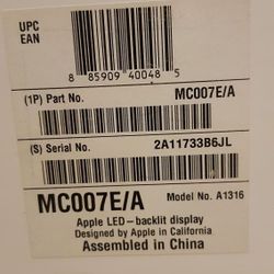 Monitor LED cinema Mac Mini