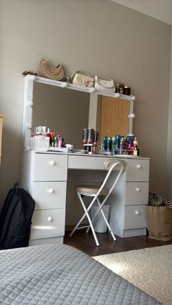 Vanity with chair