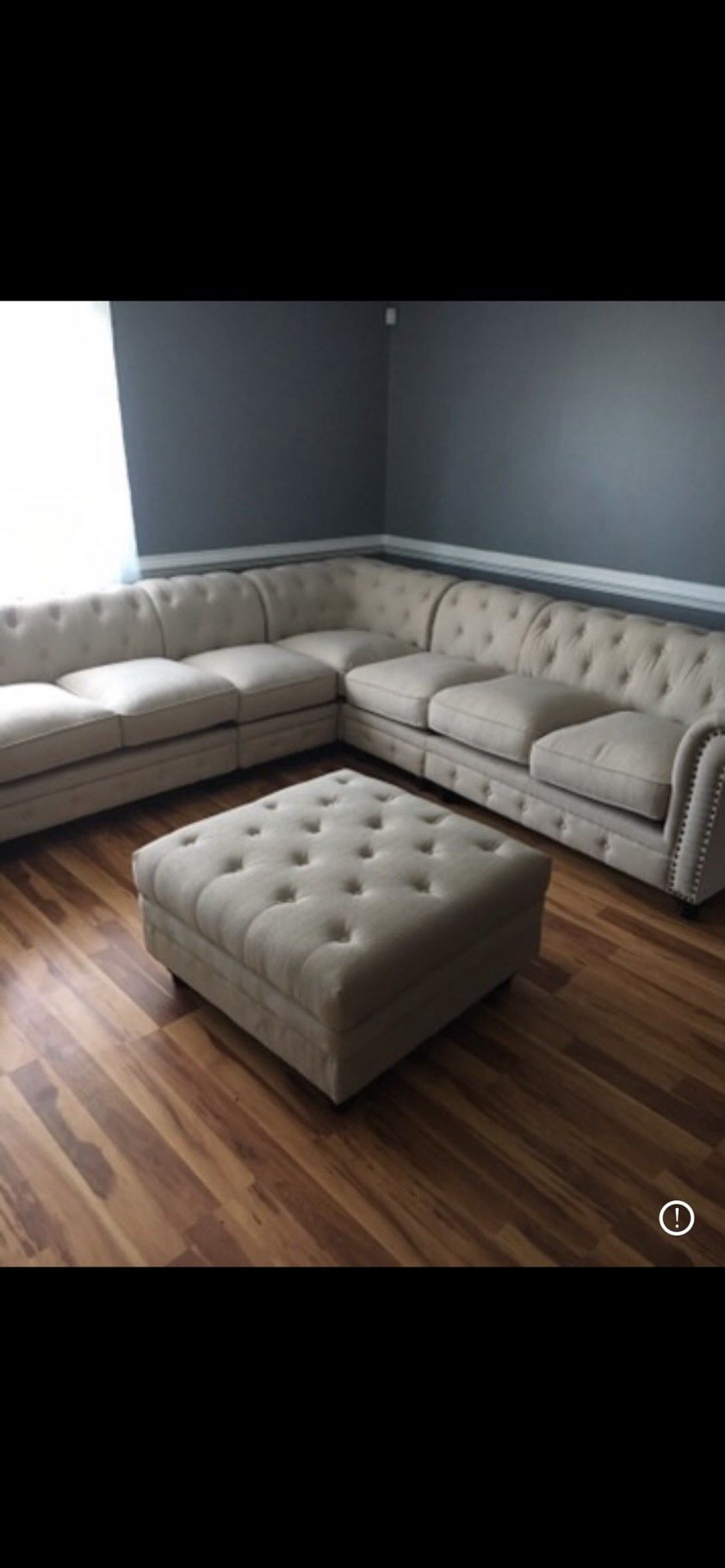 Sectional couch with Ottoman