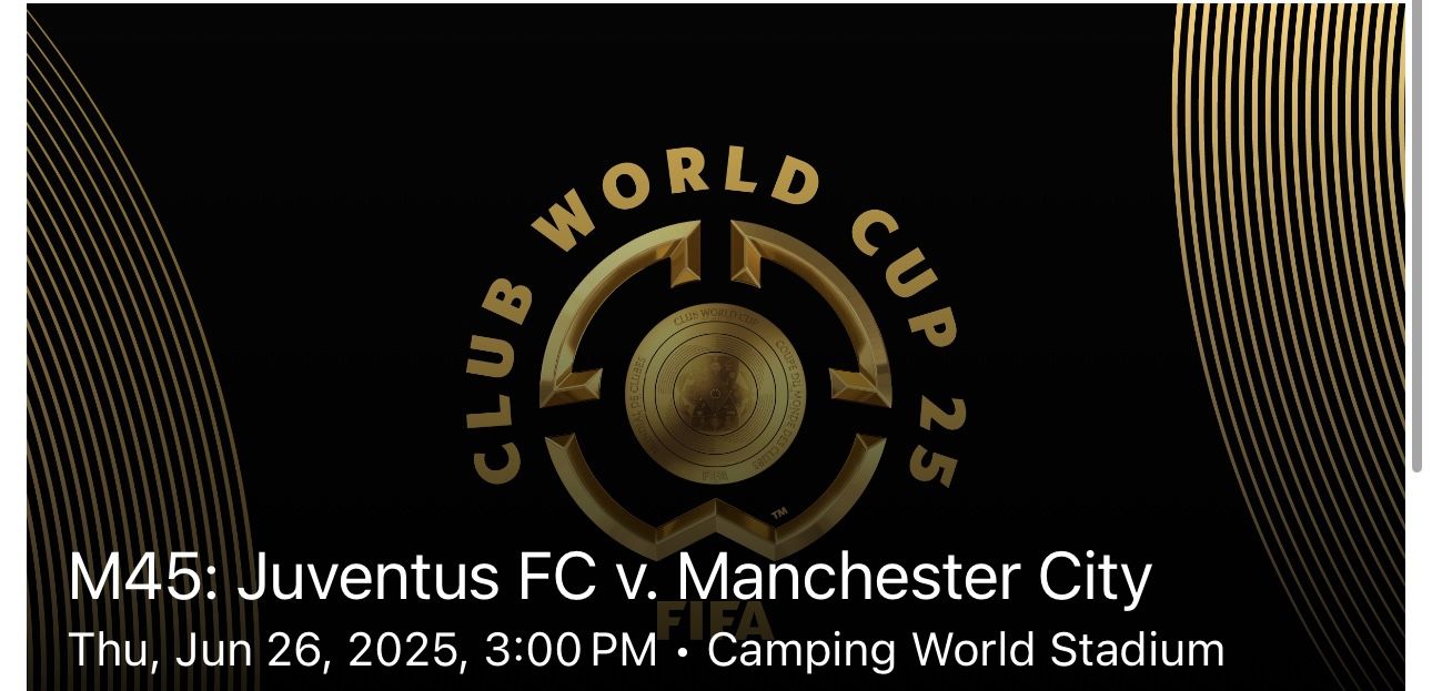 Manchester City VS Juventus Club World Cup - Orlando, FL
