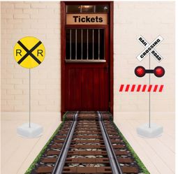 Railroad Track Runner 79-87in Crossing Signs Train Birthday