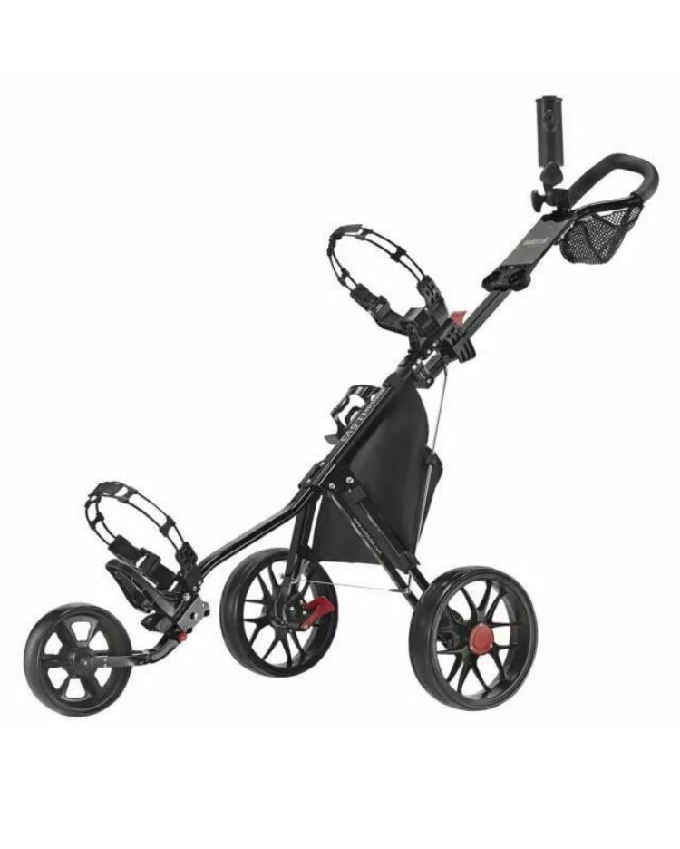CaddyTek Deluxe 3 Wheel Golf Push Cart Version 3 CaddyLite 11.5 V3