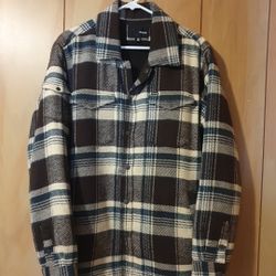 Hurley Men's Sherpa Lining Plaid Jacket Size Medium