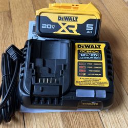 *New* Dewalt 20V 5.0 And DCB1104 Charger 
