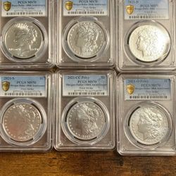 2021 100th Anniversary Complete Morgan And Peace Silver Dollar Coin Set  PR70. Very Rare!!!