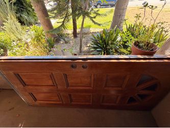 Wooden and screen door