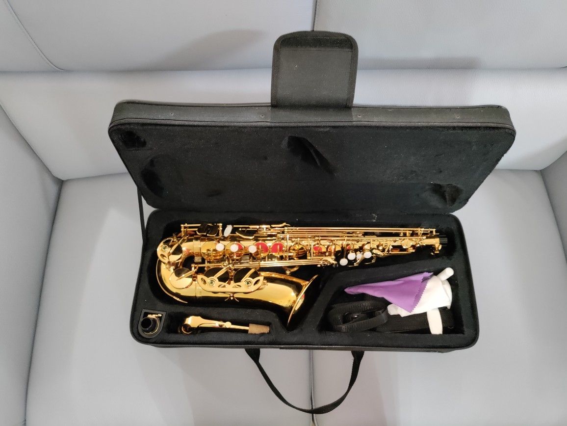 Alto Saxophone w/ Case & Other Accessories