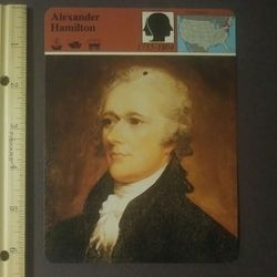 1979 Panarizon Alexander Hamilton An American Patriot And Genius 1804 Painting Large Over-sized Card Collectible Vintage Italy