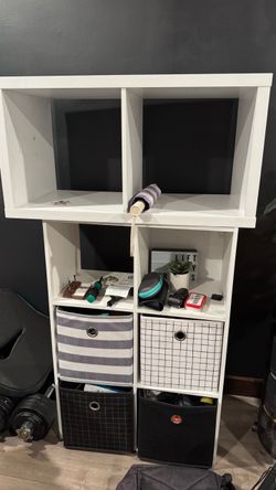 White Cube Storage Shelving Unit
