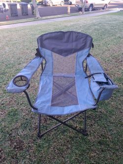 Folding Camping Chair with Cup Holder and Side Pocket
