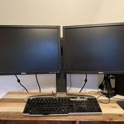 Dual Monitor, Keyboard & Mouse - $100 For All