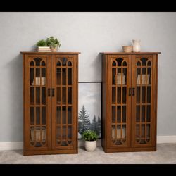 Matching narrow cabinets / display cases