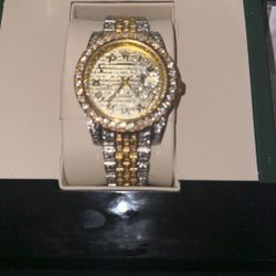 Moissanite 2 Tone Luxury Watch 