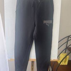 Pre-Owned Puma Black Boy‘s Jogger Sz M