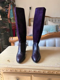 Brown’s Italy shoes full  purple suede and leather