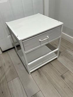 side table nightstand end table white 20 W x 20 L x 22 H inches