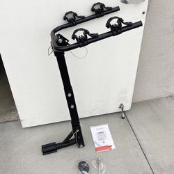 (Brand New) $55 Tilt Folding 2-Bike Hitch Mount Rack Bicycle Carrier for 2” Hitch w/ Straps 70 lbs Max 